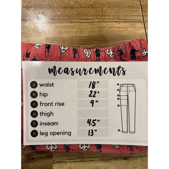 Vineyard Vines Sleep Lounge Shorts Women Large Cotton Washington Stonewall Print - Picture 7 of 7